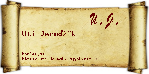 Uti Jermák névjegykártya